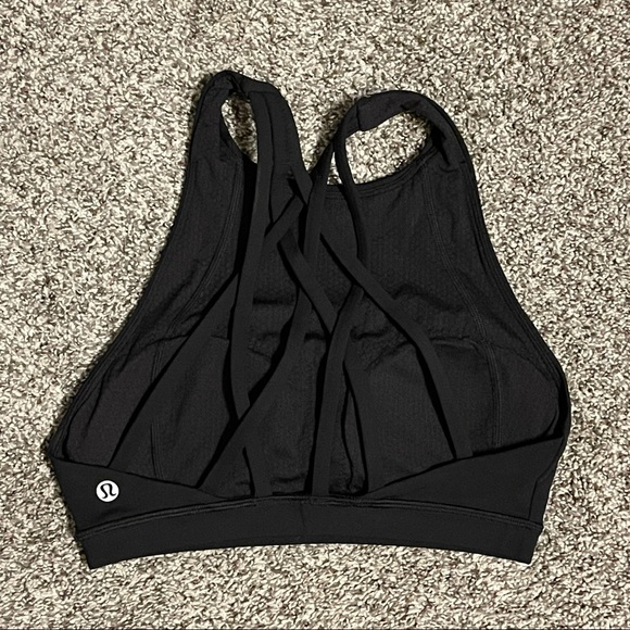 Lululemon Free To Be Serene Bra High Neck Light Support C/D Cup • Black • Size 2 - Picture 2 of 8